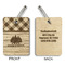 Lumberjack Plaid Wood Luggage Tags - Rectangle - Approval