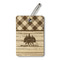 Lumberjack Plaid Wood Luggage Tags - Rectangle - Front/Main