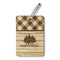 Lumberjack Plaid Wood Luggage Tag - Rectangle (Personalized)