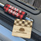 Lumberjack Plaid Wood Luggage Tags - Square - Lifestyle