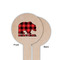 Lumberjack Plaid Wooden 6" Food Pick - Round - Single Sided - Front & Back