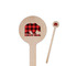 Lumberjack Plaid 7.5" Round Wooden Stir Sticks - Single Sided (Personalized)