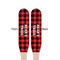 Lumberjack Plaid Wooden Food Pick - Paddle - Double Sided - Front & Back