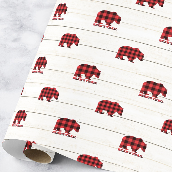 Custom Lumberjack Plaid Wrapping Paper Roll - Large (Personalized)