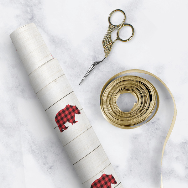 Lumberjack Plaid Wrapping Paper Roll - Matte - In Context