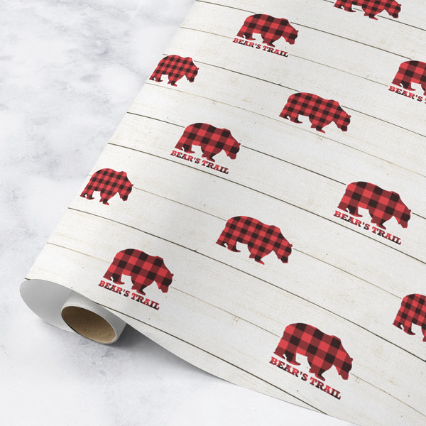 Custom Lumberjack Plaid Wrapping Paper Roll - Medium - Matte (Personalized)