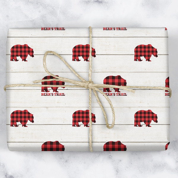 Lumberjack Plaid Wrapping Paper Roll - Matte - Wrapped Box