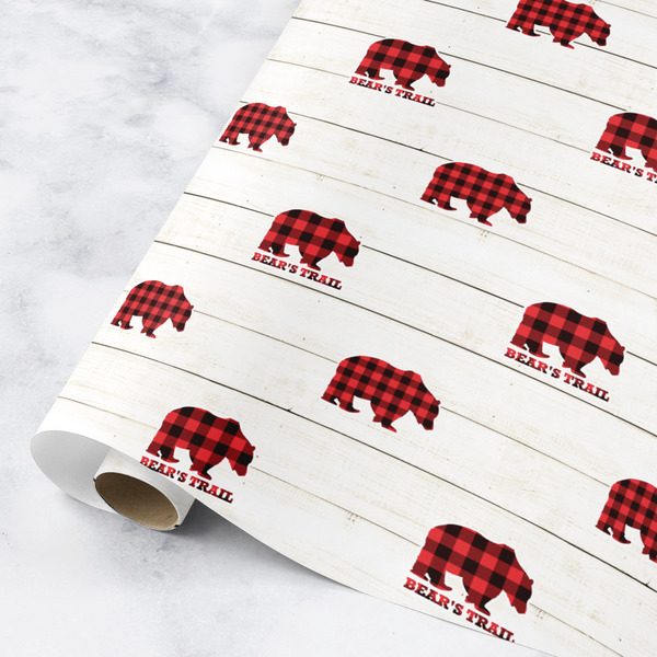Custom Lumberjack Plaid Wrapping Paper Roll - Medium (Personalized)
