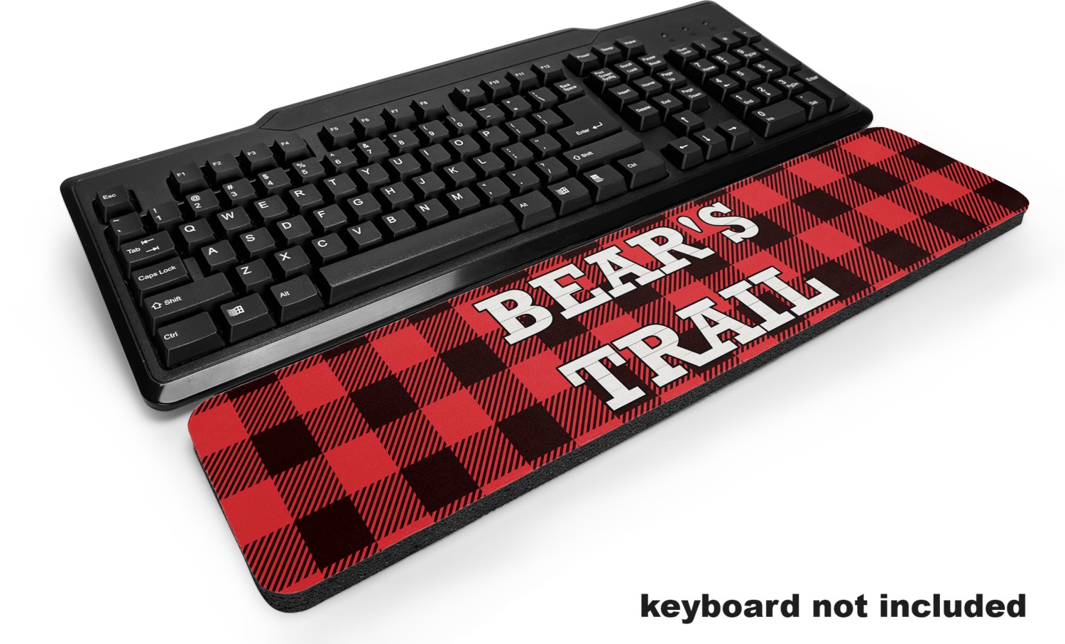 Custom Lumberjack Plaid Keyboard Wrist Rest (Personalized) YouCustomizeIt