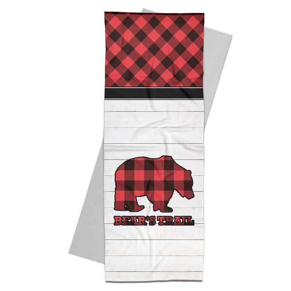 Custom Lumberjack Plaid Yoga Mat Towel (Personalized)