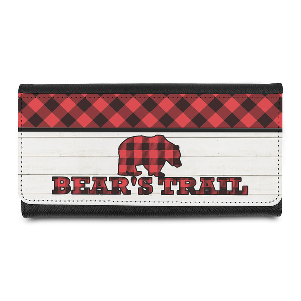 Custom Lumberjack Plaid Leatherette Ladies Wallet (Personalized)