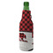 Lumberjack Plaid Zipper Bottle Cooler - ANGLE (bottle)