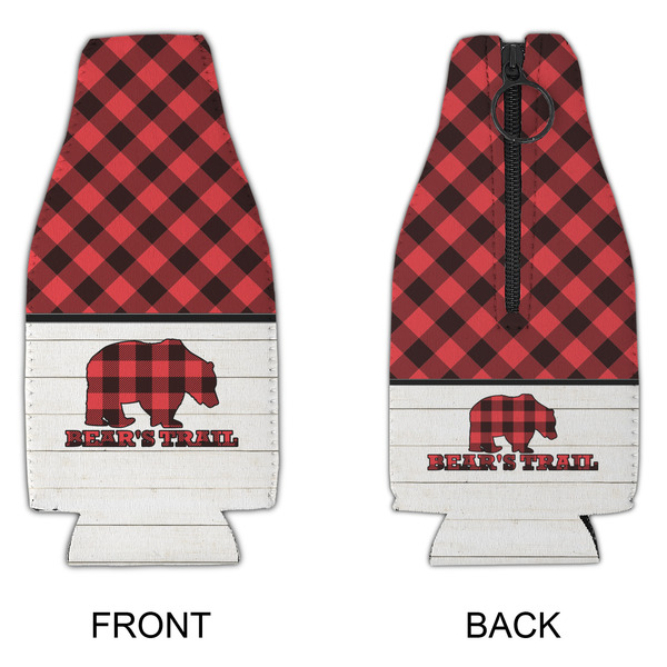 Lumberjack Plaid Zipper Bottle Cooler - APPROVAL