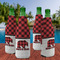 Lumberjack Plaid Zipper Bottle Cooler - Set of 4 - LIFESTYLE