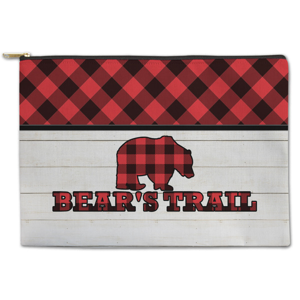 Custom Lumberjack Plaid Zipper Pouch (Personalized)