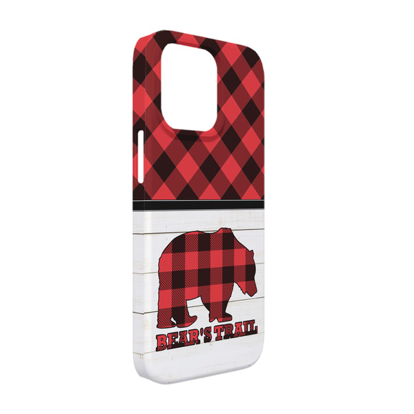 Custom Lumberjack Plaid iPhone Case - Plastic - iPhone 13 Pro (Personalized)