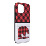 Lumberjack Plaid iPhone Case - Rubber Lined - iPhone 13 Pro Max (Personalized)