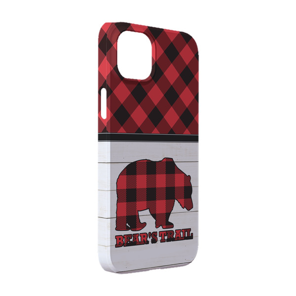 Custom Lumberjack Plaid iPhone Case - Plastic - iPhone 14 (Personalized)