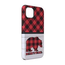 Lumberjack Plaid iPhone Case - Rubber Lined - iPhone 14 Pro (Personalized)