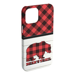 Lumberjack Plaid iPhone Case - Plastic - iPhone 15 Plus (Personalized)
