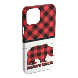 Lumberjack Plaid iPhone Case - Plastic - iPhone 15 Pro Max (Personalized)