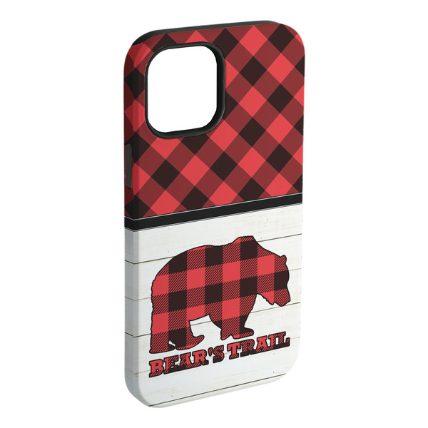 Custom Lumberjack Plaid iPhone Case - Rubber Lined (Personalized)