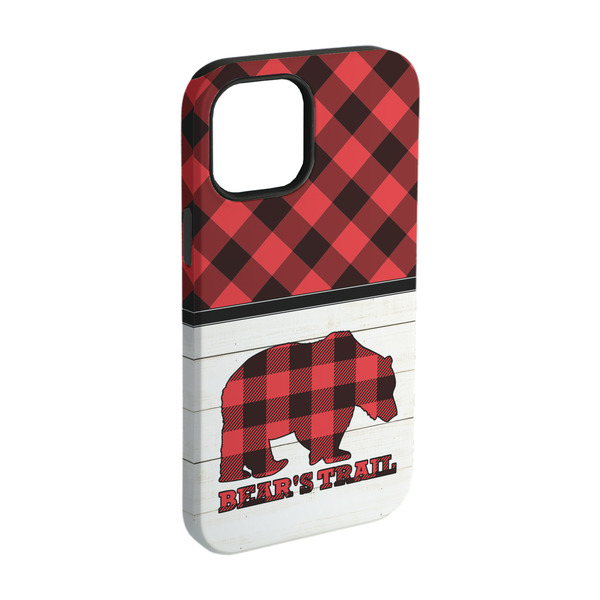 Custom Lumberjack Plaid iPhone Case - Rubber Lined - iPhone 15 Pro (Personalized)