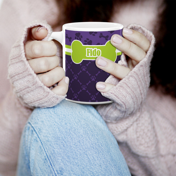 Pawprints & Bones 11oz Coffee Mug - LIFESTYLE