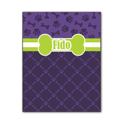 Pawprints & Bones Wood Print - 11x14 (Personalized)