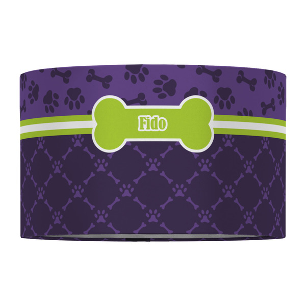 Pawprints & Bones 12" Drum Lampshade - FRONT (Fabric)
