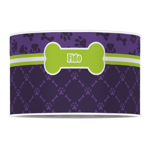 Pawprints & Bones 12" Drum Lampshade - FRONT (Poly Film)