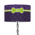 Pawprints & Bones 12" Drum Lamp Shade - Fabric (Personalized)