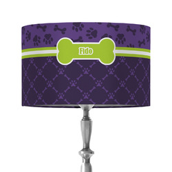 Pawprints & Bones 12" Drum Lamp Shade - Fabric (Personalized)