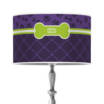 Pawprints & Bones 12" Drum Lamp Shade - Poly-film (Personalized)