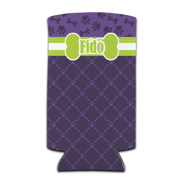 Custom Pawprints & Bones Can Cooler (tall 12 oz) (Personalized)
