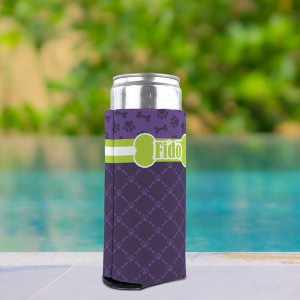 Pawprints & Bones Can Cooler - Tall 12oz - In Context