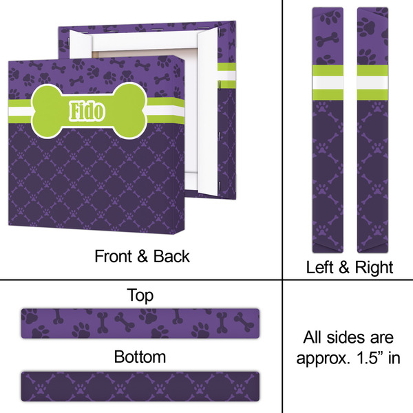 Pawprints & Bones 12x12 - Canvas Print - Approval