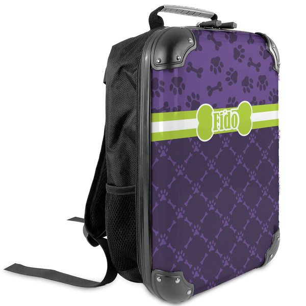 Custom Pawprints & Bones Kids Hard Shell Backpack (Personalized)