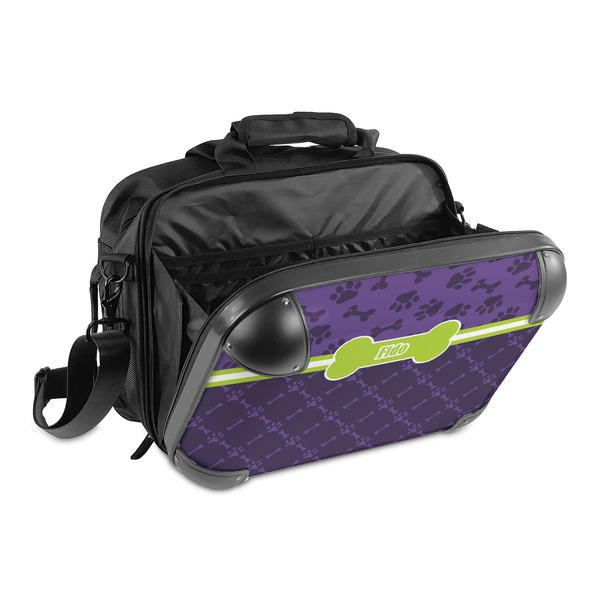 Pawprints & Bones 15" Hard Shell Briefcase - Open