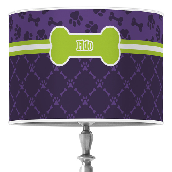 Custom Pawprints & Bones Drum Lamp Shade (Personalized)