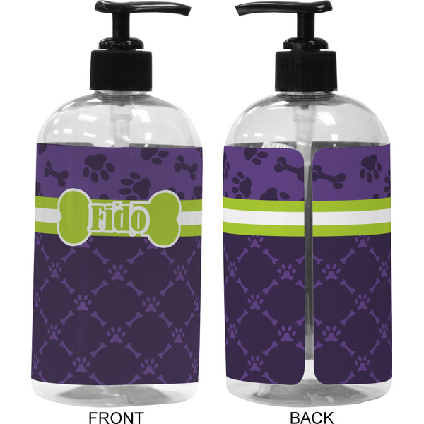 Pawprints & Bones 16 oz Plastic Liquid Dispenser (Approval)