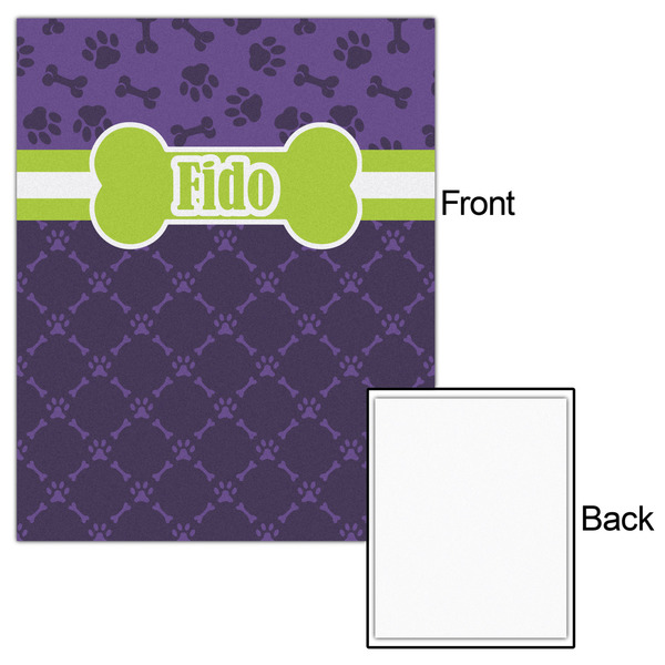 Pawprints & Bones 16x20 - Matte Poster - Front & Back