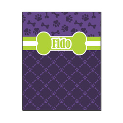 Pawprints & Bones Wood Print - 16x20 (Personalized)