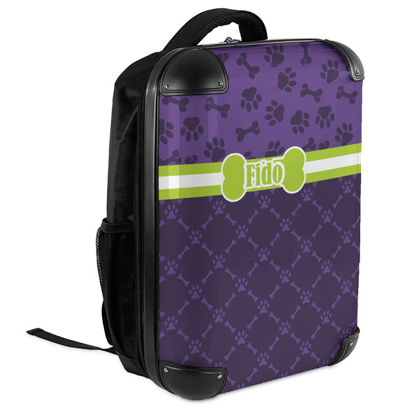 Pawprints & Bones 18" Hard Shell Backpacks - ANGLED VIEW