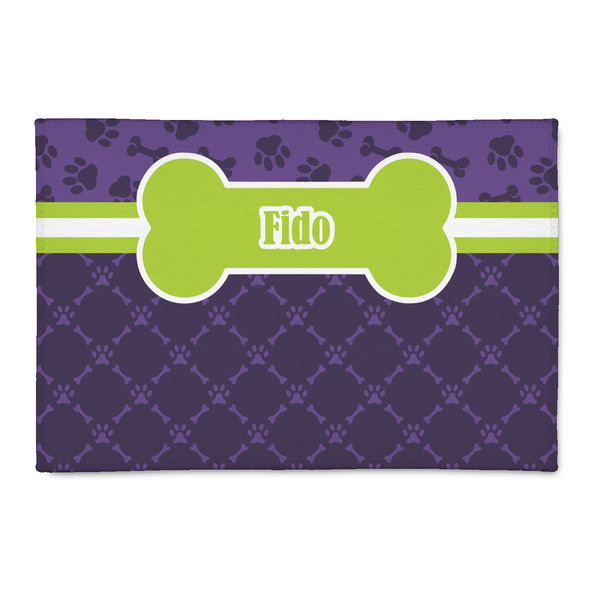 Custom Pawprints & Bones Patio Rug (Personalized)