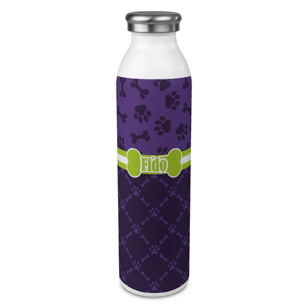 Custom Pawprints & Bones 20oz Stainless Steel Water Bottle - Full Print (Personalized)
