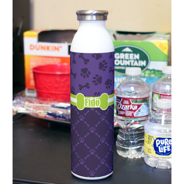 Pawprints & Bones 20oz Water Bottles - Full Print - In Context