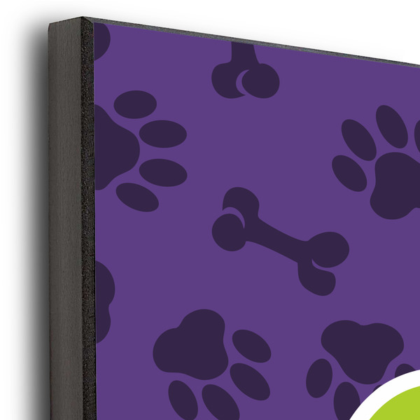 Pawprints & Bones 20x24 Wood Print - Closeup