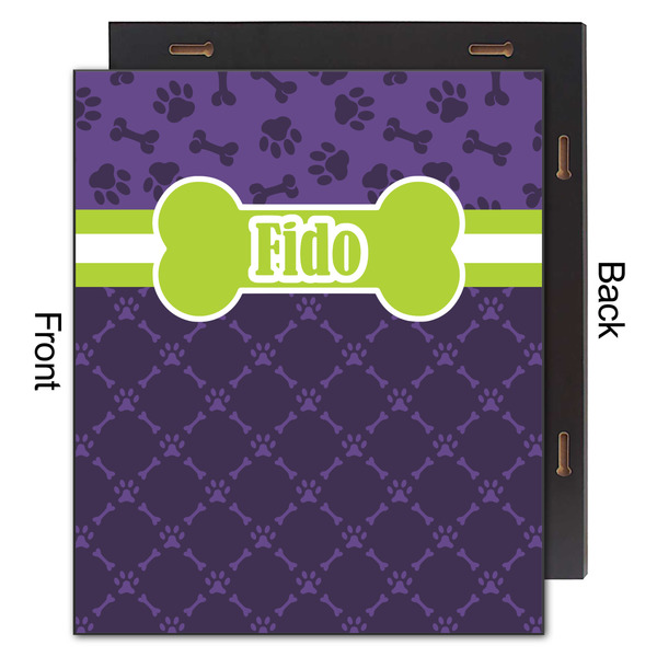 Pawprints & Bones 20x24 Wood Print - Front & Back View