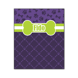 Pawprints & Bones Wood Print - 20x24 (Personalized)